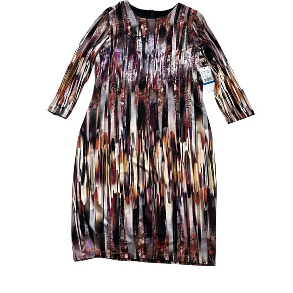 Karen Kane Amber Waves Sheath Dress XL Multicolor Polyester & Rayon Blend - Picture 1 of 9